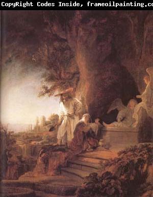 REMBRANDT Harmenszoon van Rijn Christ and St Mary Magdalene at the Tomb (mk25)